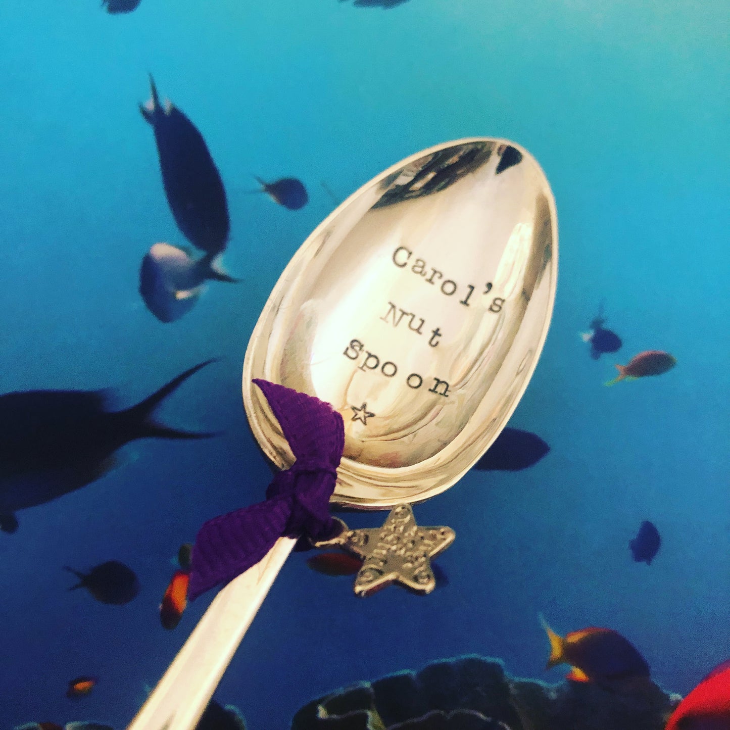 PERSONALISE Your Own Hand stamped Silver Plated Dessert Spoon