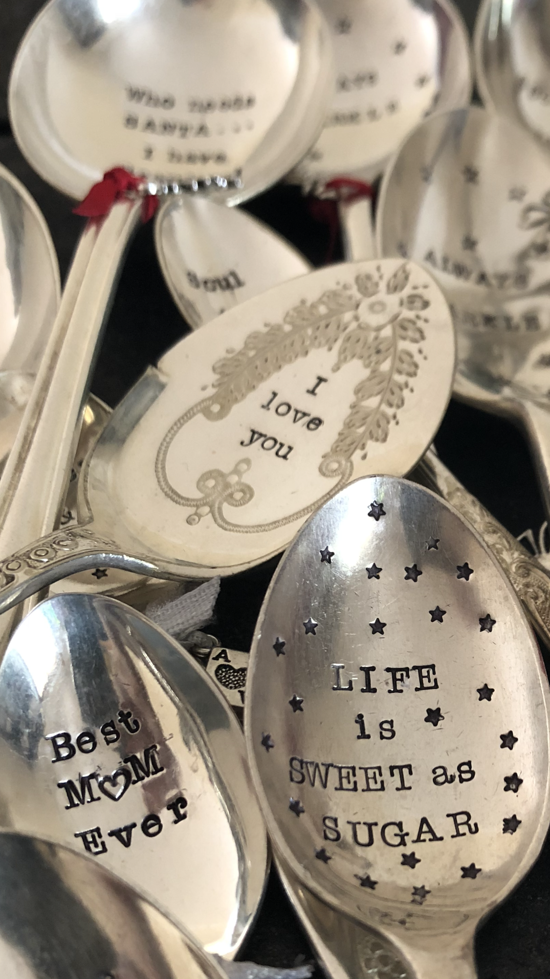 FIFTY SHADES OF EARL GREY Hand stamped Vintage Silver Plated Teaspoon